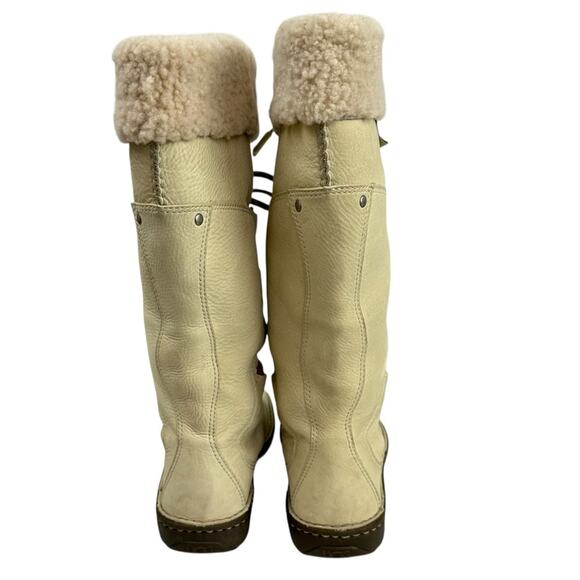 UGG Women's Tan Shearling Tall Lace-Up Boots Size 6 - Picture 5 of 9